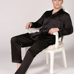 Men's Classic Satin Pajama Set Sleepwear