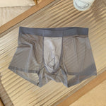 4 Pack Men's 20D U Pouch Sheer Lightweight Ice Silk 3A Antimicrobial Trunks