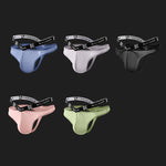 3 Pack Men's Sexy Ice Silk Mesh Breathable Erotic Thong & Strings