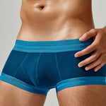 2 Pack Men's Spliced Color Trunks with Functional Fly