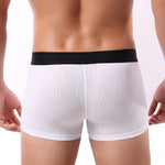 3 Pack Men's Striped U-Pouch Low-Rise Breathable Slim-Fit Trunks