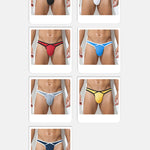 4 Pack Men's Low-Rise Sexy Narrow-Band Cooling U-Convex Breathable Comfortable Thong