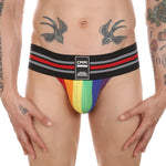 2 Pack Men's High-Stretch Rainbow Sports Comfort Bikini