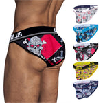 2 Pack Men's Breathable Ice Silk High-Cut Printed Bikini