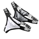 3 Pack Men's Comfy Wide Waistband Breathable Durable Stretch Thongs
