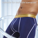 2 Pack Men's Pure Cotton Anti-Chafing Breathable Sports Boxer Briefs