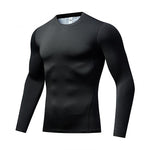 Mens Super Elastic Sport Gym Quick-drying Tops