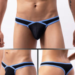 4 Pack Men's Low-Rise Breathable Mesh Lightweight Sexy Thongs