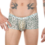 4 Pack Leopard Print See-through Mesh Trunks