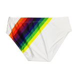 Men’s Rainbow Stripes Swim Briefs with Removable Pad