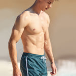 Men’s Waistband Drawstring Beach Swim Shorts