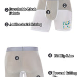 Men's Anti-Chafing Sports Boxer Briefs with Spacious Pouch