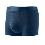 4 Pack Men's Antibacterial Cotton Jacquard Breathable Solid Color Trunks