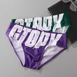 2 Pack Men's Low-Rise Printed Quick-Dry Seamless Comfort Swim Briefs