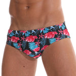 Men's Quick-Dry Printed UV Protection No-Slip Elastic Swim Briefs