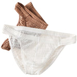 2 Pack Men's Breathable Soft Quick-Dry Mid-Rise Daily Comfort Solid Color Bikini