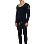 Men's Splicing Lines Cotton Thermal Underwear Set
