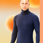 Men's Mid-high Collar Warm Cold-proof Long-sleeved Bottoming Shirt