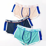 3 Pack Men's Mid-Rise Ice Silk Mesh Trunks