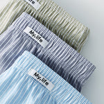 4 Pack Men's Pure Cotton Loose-Fit Antibacterial Home Sleep Boxer Shorts