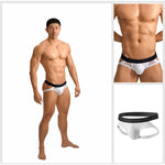 2 Pack Men's Low-Rise Ice Silk Breathable Mesh Jockstrap