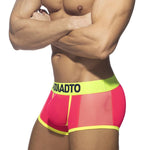 2-pack Men's Contrast Color Mesh High Elastic U-convex Three-dimensional Pouch Sports Boxer Shorts