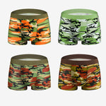 4 Pack Men's Breathable Recycled-Fiber Camo Trunks