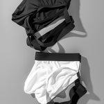 2 Pack Men's Sexy Briefs with Elastic Leg Straps and Contoured Pouch
