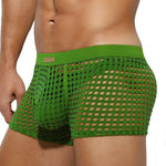 2 Pack Men's Hollow Mesh Sexy Trendy Moisture-Wicking Trunks