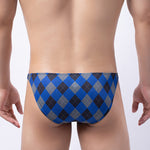 Men's Rhombus Check Pattern Pouch Briefs