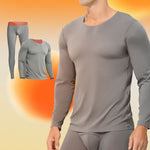 Men's Seamless Double-sided Round Neck Thermal Underwear Set
