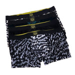 3 Pack Men's Leopard Print Antibacterial Skin-Friendly Trunks