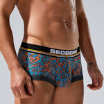 2 Pack Men's Odor-Control Breathable Printed Trunks