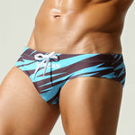 Men's 3D Print Breathable Quick Dry Beach Vacation Swim Briefs