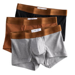 2 Pack Men's Mid-Rise Ultra Soft Premium Cotton Comfy Waistband Trunks