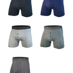 3 Pack Men's Ultra-Soft Breathable Cotton Button Fly Midway Briefs