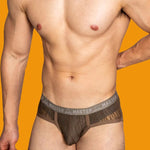 2 Pack Men's Low-Rise Sexy Lace U-Pouch Briefs
