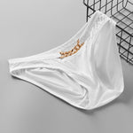 2 Pack Men's U-Pouch Design Metal-Clasp Thin Briefs