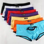 2 Pack Men's Premium Soft Cotton Breathable Pouch Solid Color Supportive Trunks