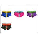 2 Pack Men's Mesh Transparent Open-Cut Cotton Mesh Trunks