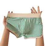 4 Pack Men's Striped Pure Cotton Breathable Loose-Fit Comfortable Trunks