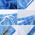 Men’s Sexy Metallic Swim Trunks With Drawstring