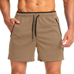 Men's Zipper Pockets & Quick-Dry Movement-Friendly Activewear Shorts