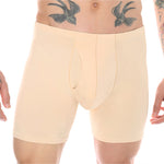2 Pack Men's Anti-Chafing Mid-Rise Solid Color Boxer Briefs
