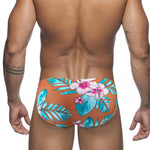 Men’s Floral Print Swim Briefs With Removable Pad