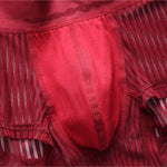 3 Pack Men's Striped Mesh Trunks with Comfort Pouch