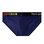 Men's Mesh Briefs With Colorful Spliced Lines
