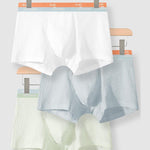 4 Pack Men's Pure Cotton Antibacterial Ultra-Soft Skin-Friendly Stretch Trunks