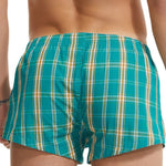 Men’s Vent Classic Plaid Cotton Boxers With Fly
