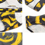 Men's Banana Print Swim Briefs with Removable Pad